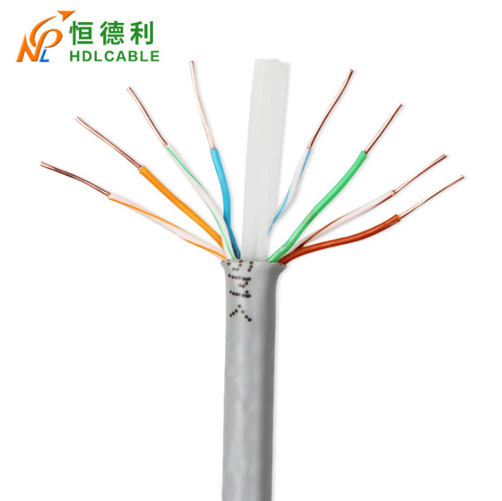 生产六类网线蓝色 cat6双屏蔽纯铜0.56千兆8芯双绞线SFTP网络网线