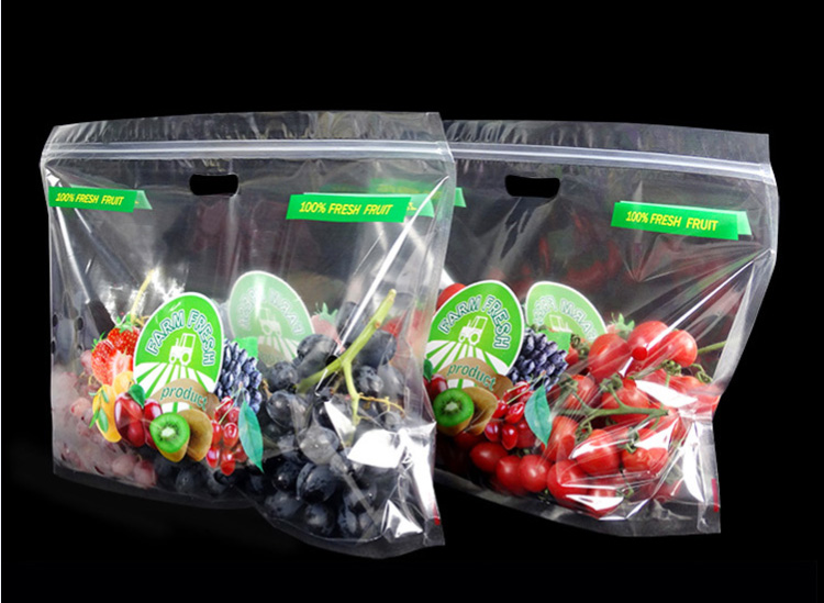 新鲜水果包装袋 用自立葡萄提子车厘子樱桃保鲜自封