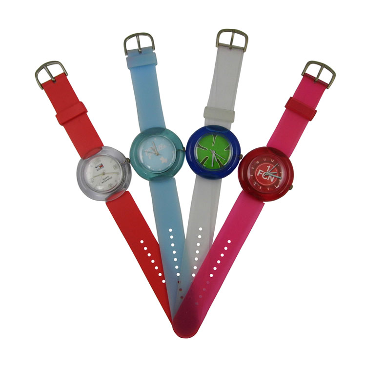 时霸手表厂生产批发新款时尚swatch款圆形塑胶礼品手表
