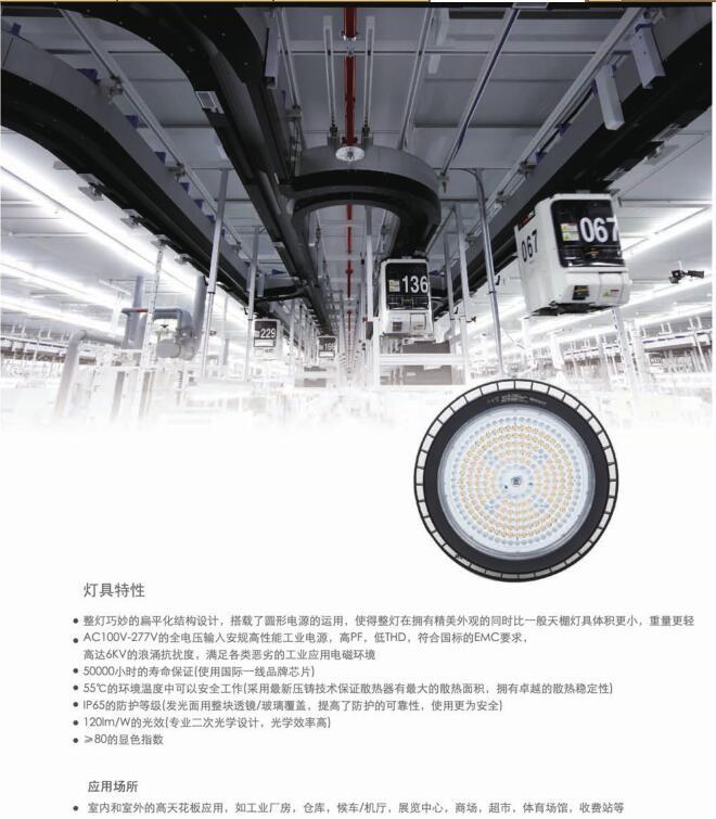上海亚明GC350高天棚灯具100W 150W 200W 100-277V宽电压批发价