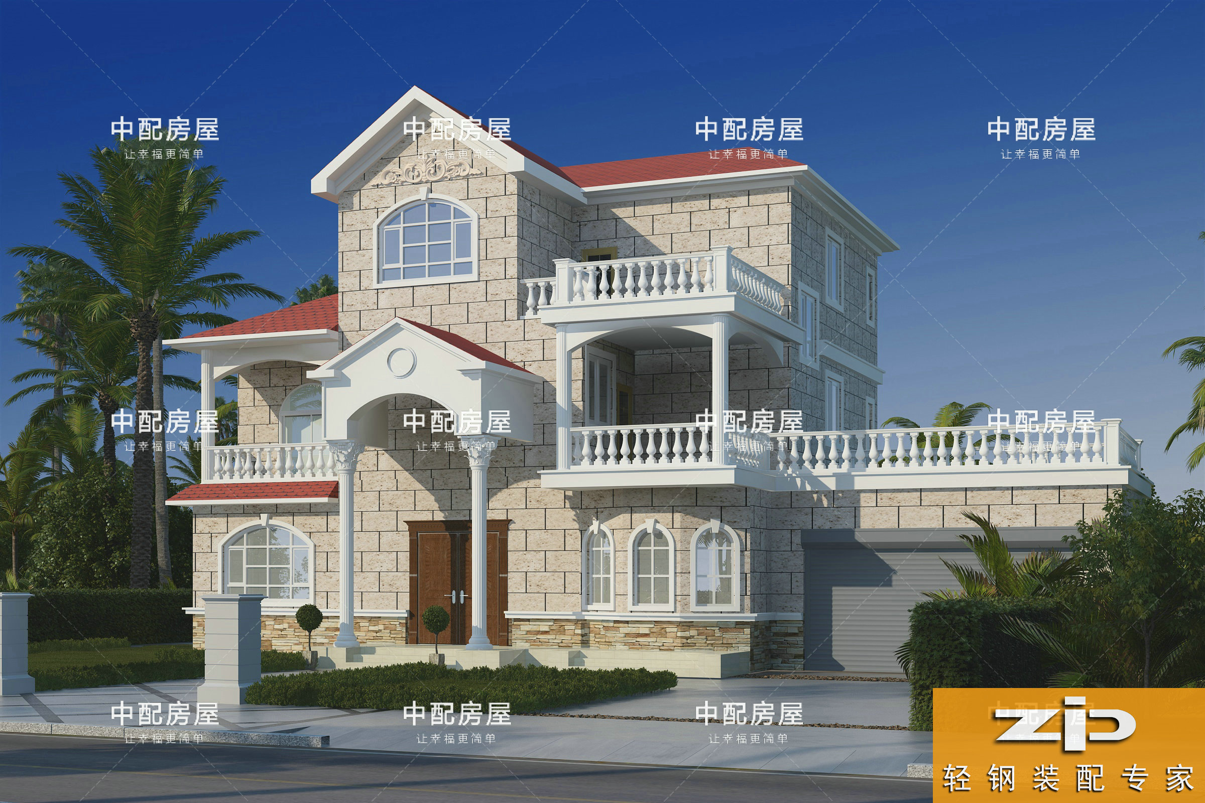 广东农村30万建轻钢别墅，全程不用一块砖瓦 轻钢房屋图片