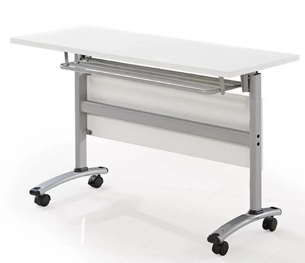 板式折叠培训桌子移动条形课桌长条折叠桌条形学生培训台可定制图片