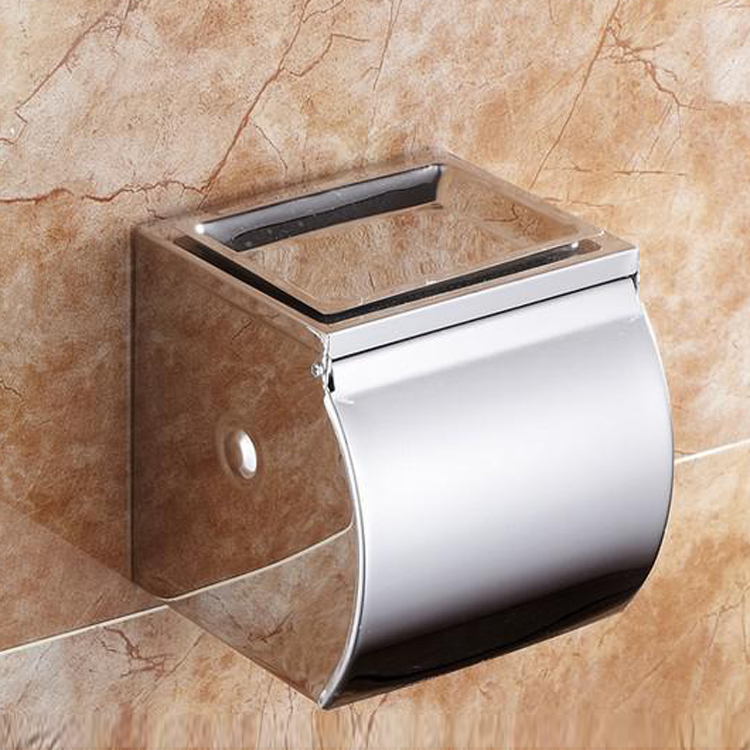 201不锈钢浴室手机架纸巾架卫生间纸巾盒厕所卷纸架可放手机抽纸