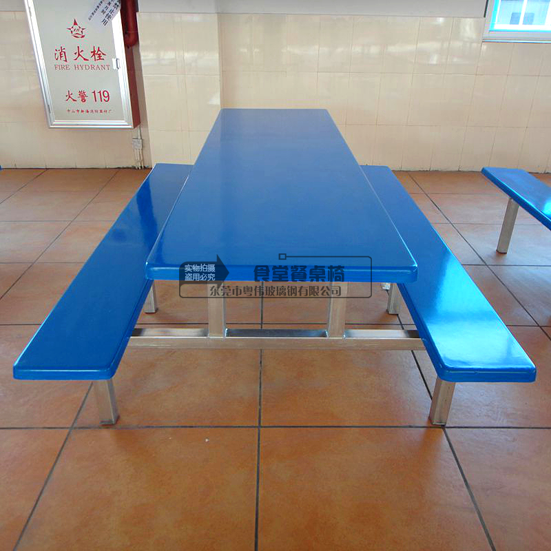 员工食堂餐桌椅学校食堂餐桌椅连体小吃店餐桌椅食堂餐桌椅组合