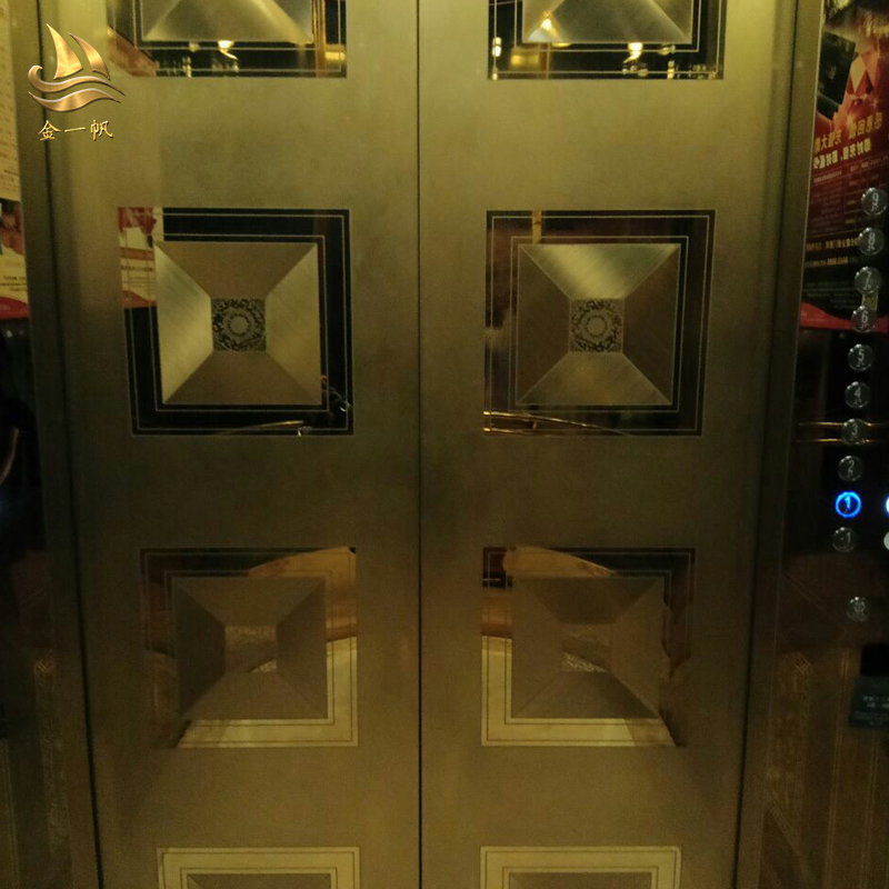 厂家直销钛金不锈钢电梯蚀刻板 镜面电梯轿厢板
