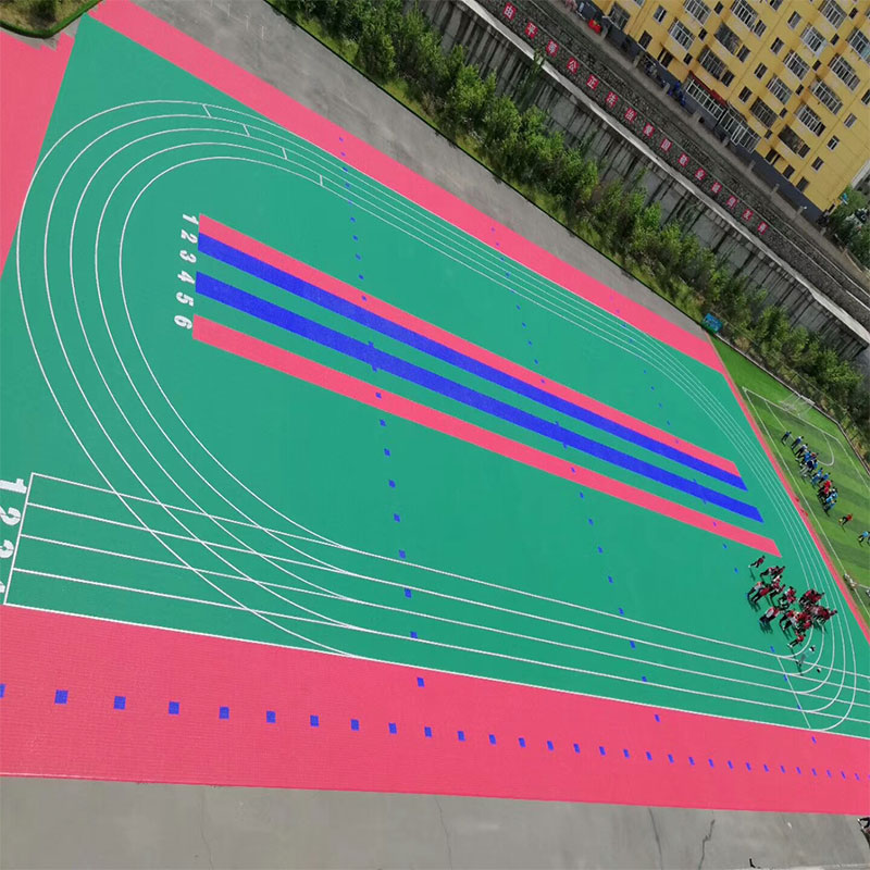 供应学校跑道软连接悬浮拼装地板厂家 塑胶跑道替代品拼装地板