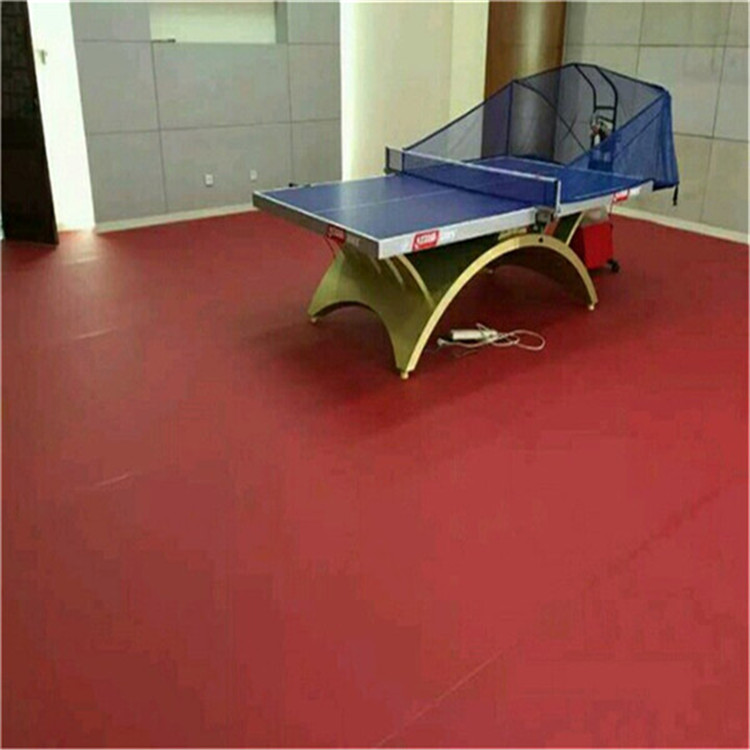 乒乓球专业地胶 塑胶运动场 乒乓球pvc地板厂家