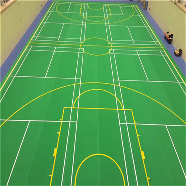 羽毛球运动地板 羽毛球塑胶地板 羽毛球地胶尺寸