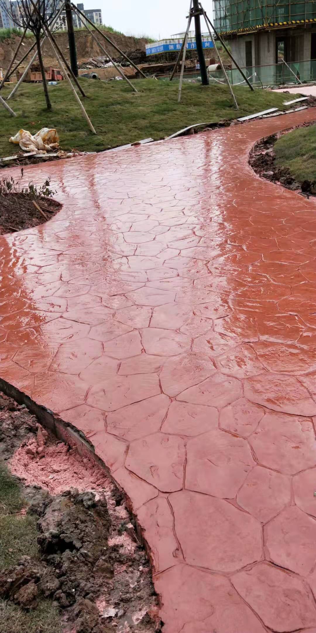 滁州彩色地坪 压模地坪价格  道路彩色压花地坪施工模具