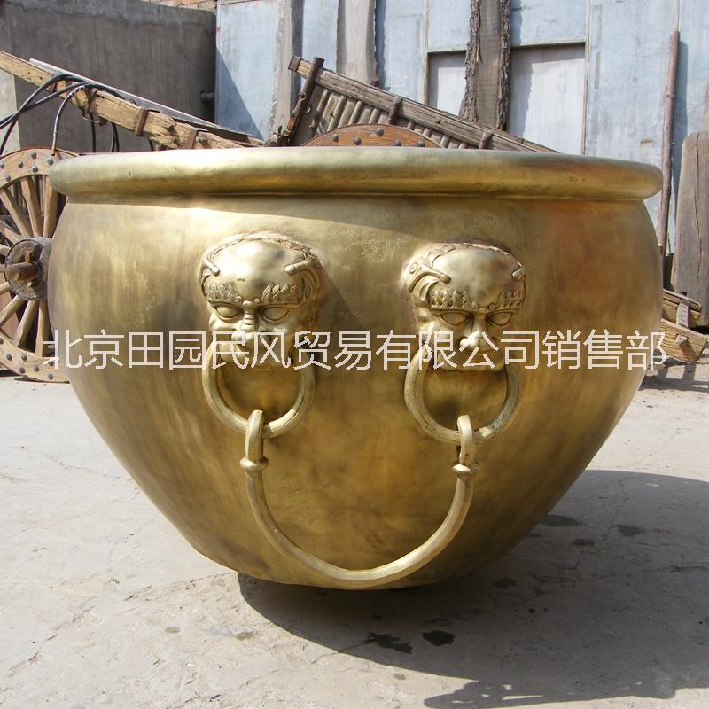 故宫铜缸仿故宫铜水缸 青铜铸造 铸铜庭院景观装饰摆件 铜大缸雕塑