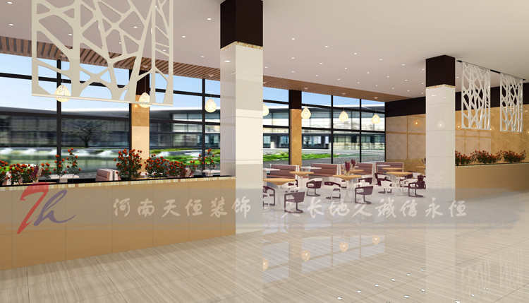 郑州学校餐厅装修公司 郑州学校餐厅装修—学校食堂设计要找专业的装饰公司