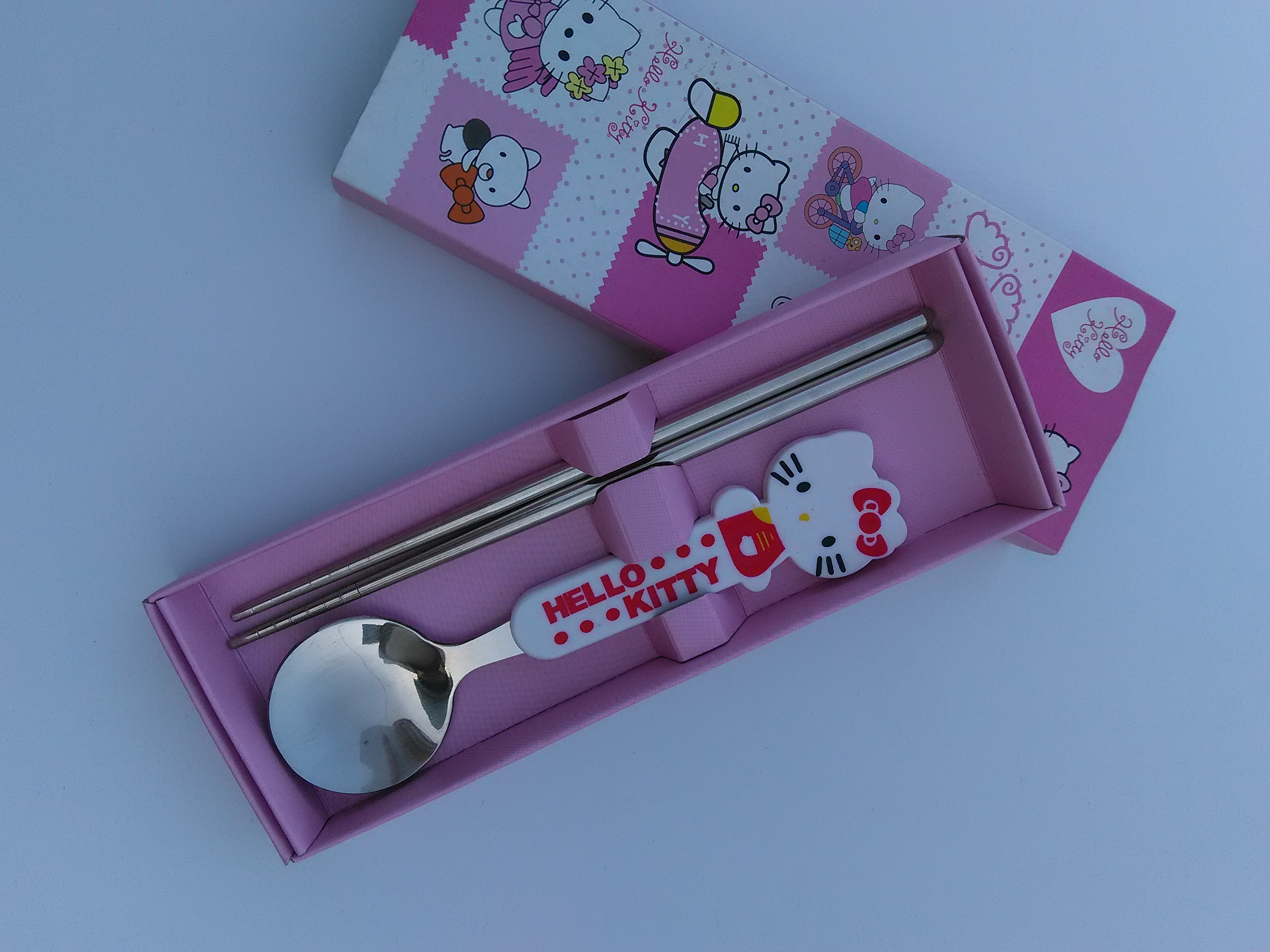 卡通儿童筷子勺子餐具礼品 学生不锈钢餐具图片