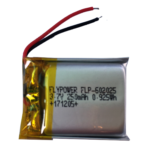 自行车灯锂离子聚合物电池组 602025 250mAh电池图片