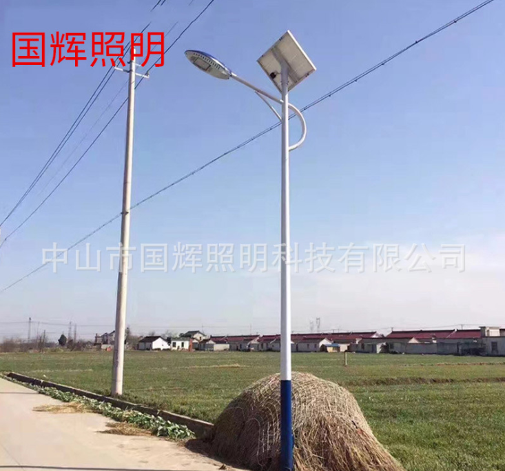 厂家直销6米30W新农村建设 专用太阳能路灯锂电池 太阳能路灯