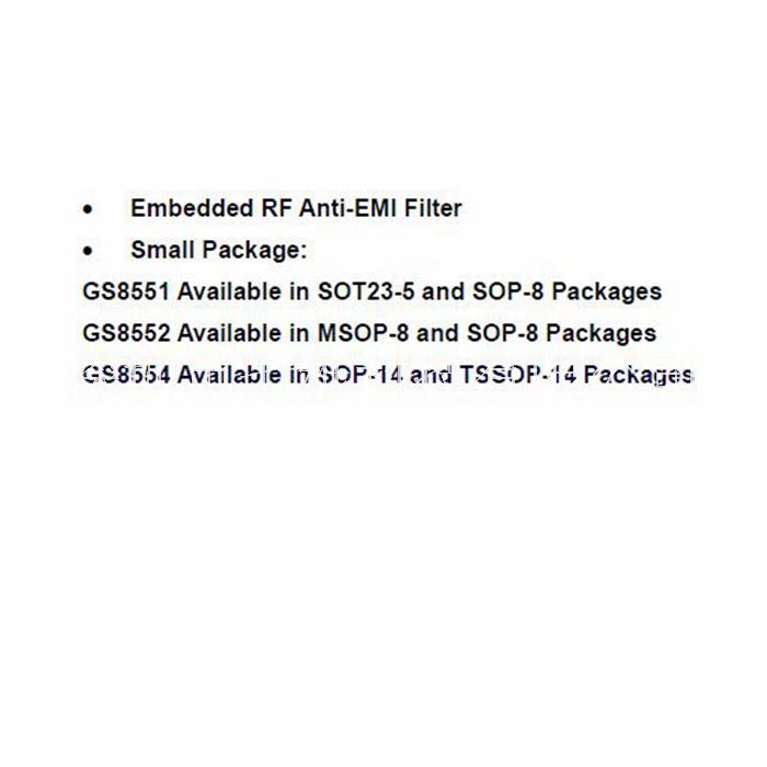 高精度运放GS8554兼容AD8554兼容SGM8554