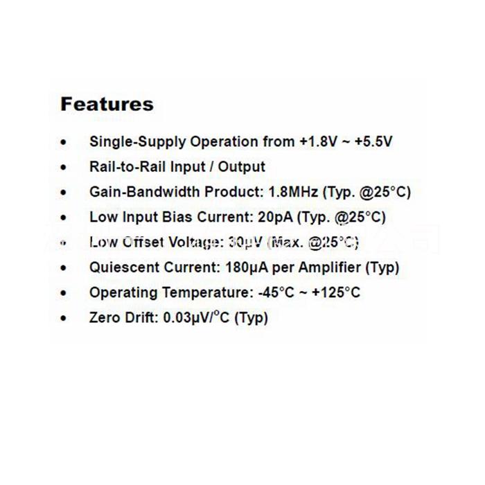 高精度运放GS8551兼容SGM8551兼容OPA376