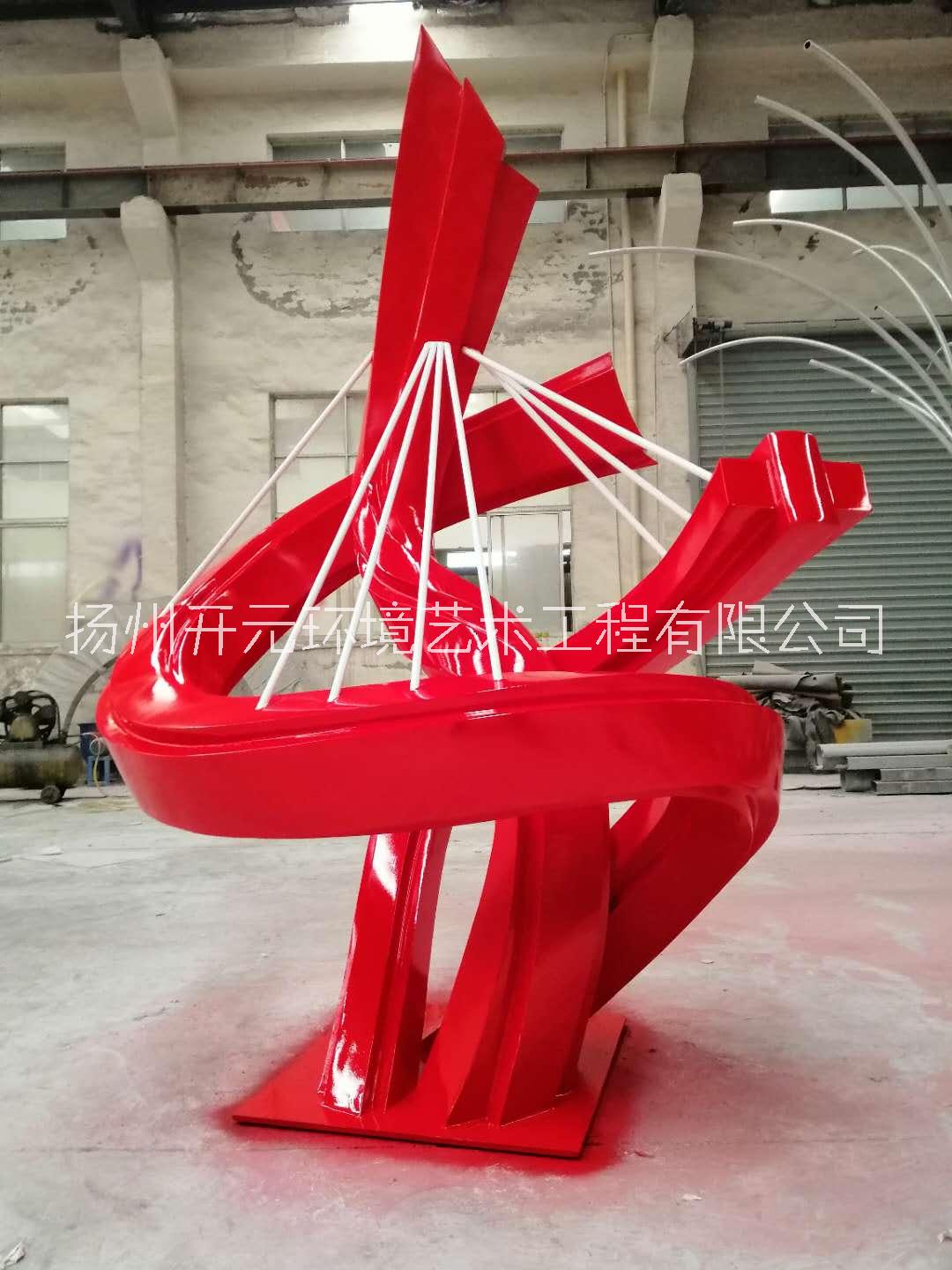 供应湖北武汉2.8米红色不锈钢雕塑 雕塑厂家图片