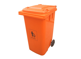 240L塑料垃圾桶,全新料环卫垃圾桶,耐低温料小区垃圾桶
