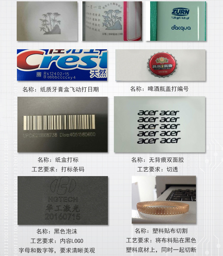 惠州陈江海绵激光打标机 商标logo激光雕刻定制设备