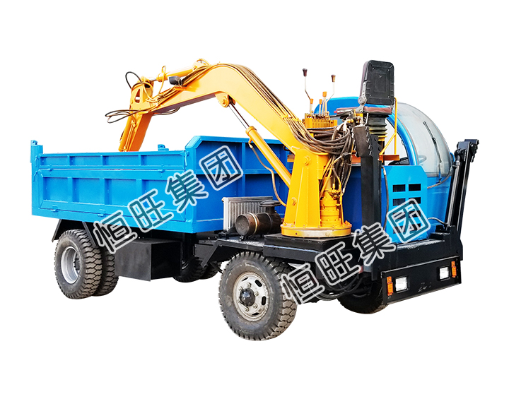 车载式挖掘机是一款集挖掘、装载、运输于一体的一款工程车辆图片