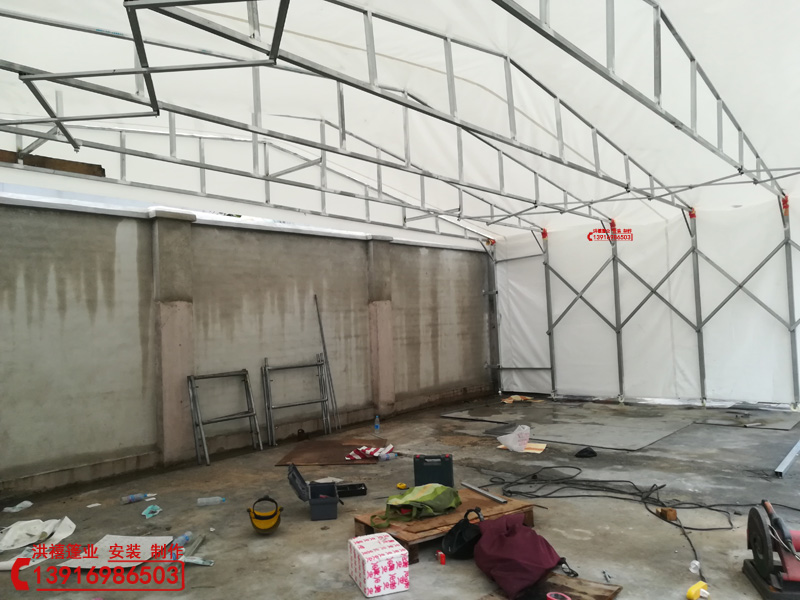 上海伸缩雨棚移动式仓储雨篷怎么做 上海鸿禧篷厂在线解答