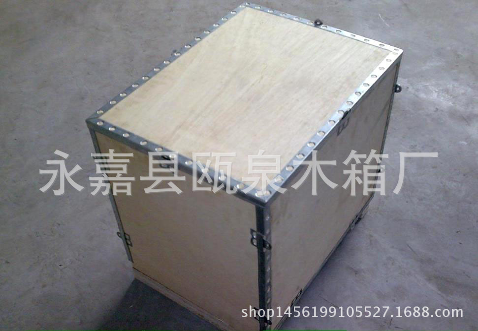 镀锌钢带箱周转箱温州瓯北木箱定制图片