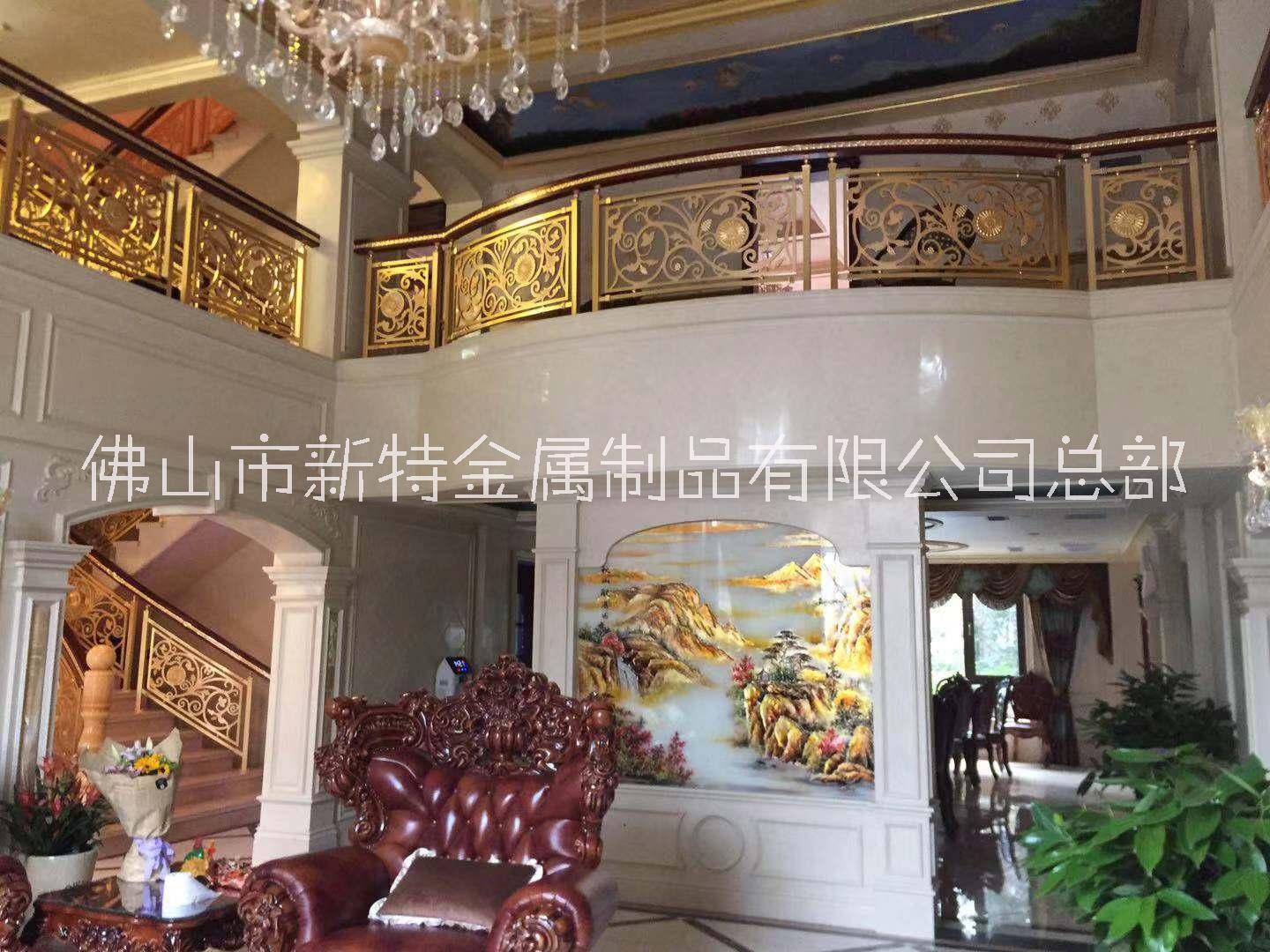 带你看看上海别墅家装镀金铜艺楼梯扶手