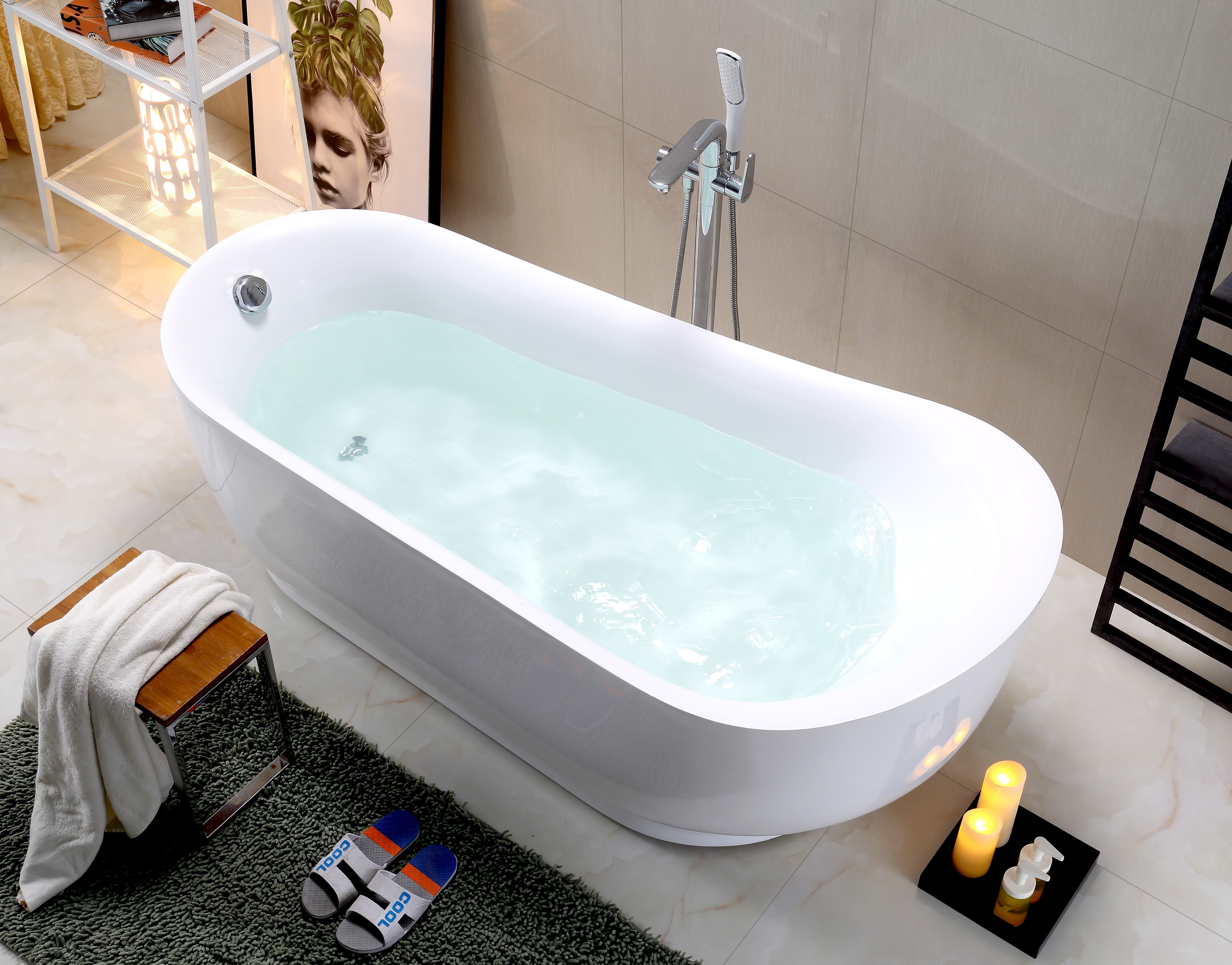 卫浴厂家直销新款独立浴缸欧式亚克力浴缸家居SPA双人浴盆