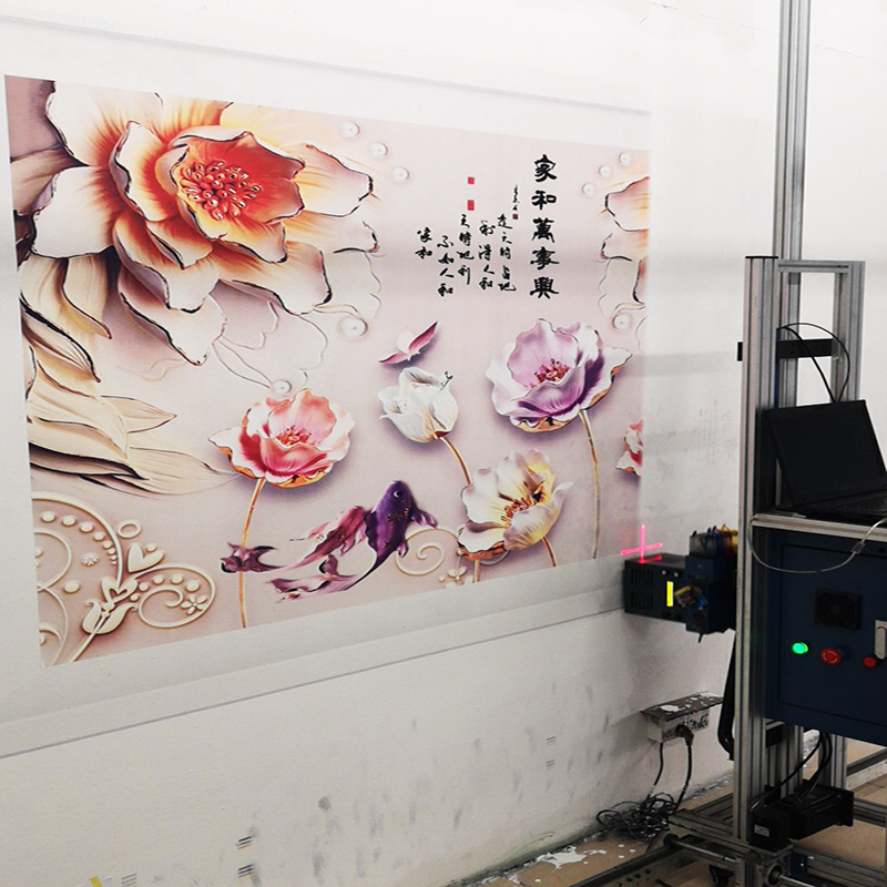 墙画彩绘机打印机白面背景墙5D高清文化户外大型绘画机设备