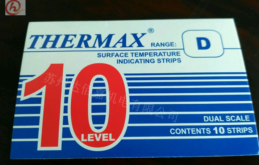 苏州市THERMAX测温纸10A厂家英国THERMAX测温纸/示温贴/温度标签/热敏试纸10格40-249度  THERMAX测温纸10A