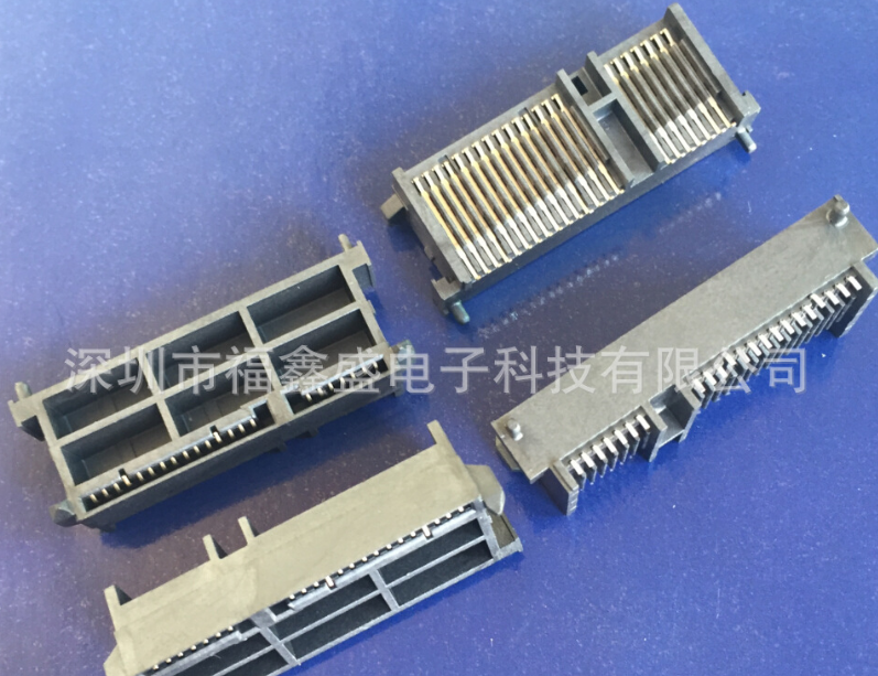 优质供应商SATA母座7+15 板上/板下 加高15.5mm 带螺丝孔贴片图片