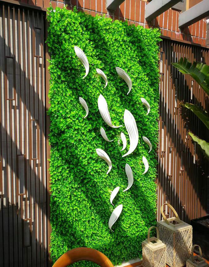 仿真植物墙草坪绿植墙绿色墙面假花塑料花艺创意背景形象墙装饰图片