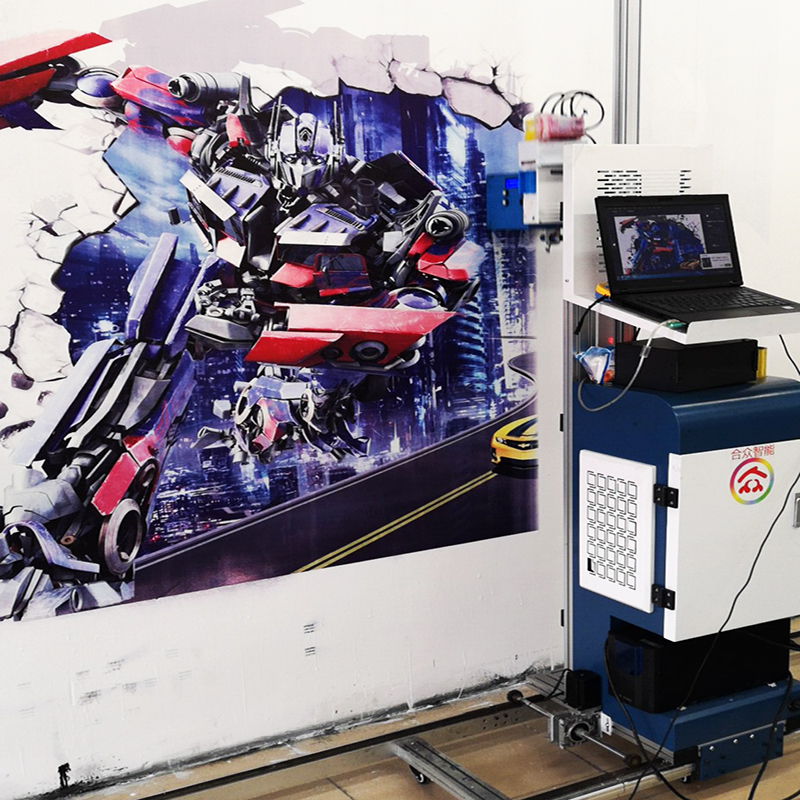 自动智能3D壁画机高清背景墙广告宣传3D绘画机
