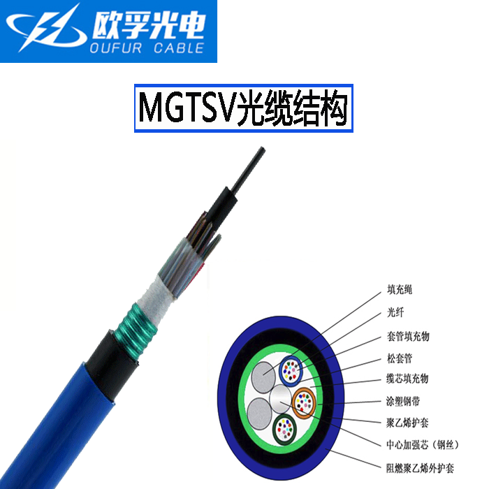 24芯单模MGTSV光缆 矿用阻燃光缆MGTSV-24B1