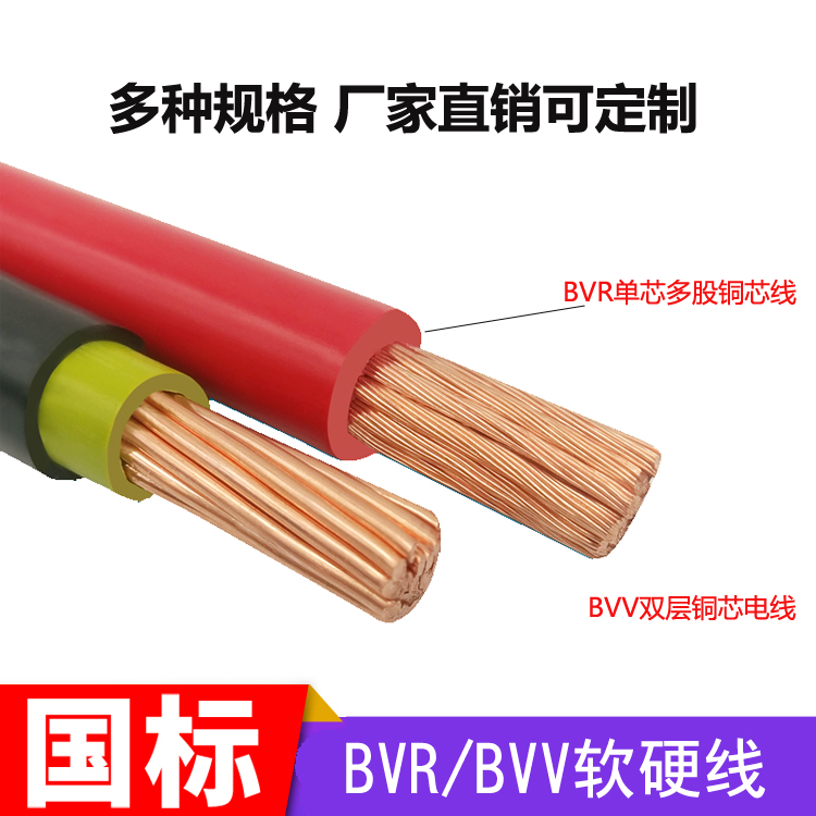 BVR/BVV1平方 深圳市金环宇电线电缆家装工程电线1平方BVV/BVR成卷