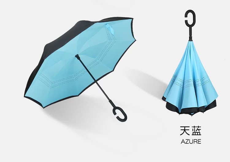 雨伞反向伞男女双层免持式全自动折叠反折德国汽车用长柄晴雨两用