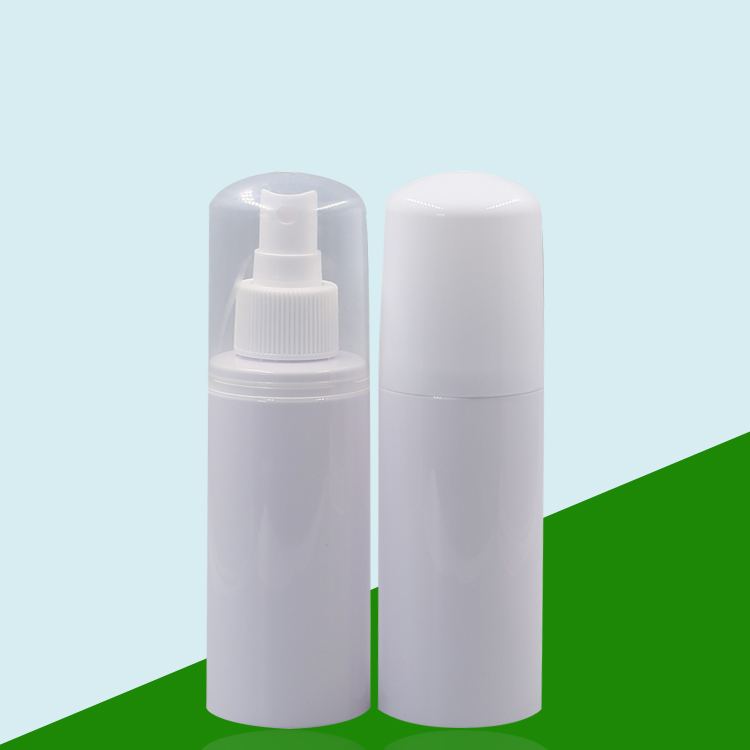 PET喷雾塑料瓶 圆型白色全罩清洁喷雾塑料瓶生产厂图片
