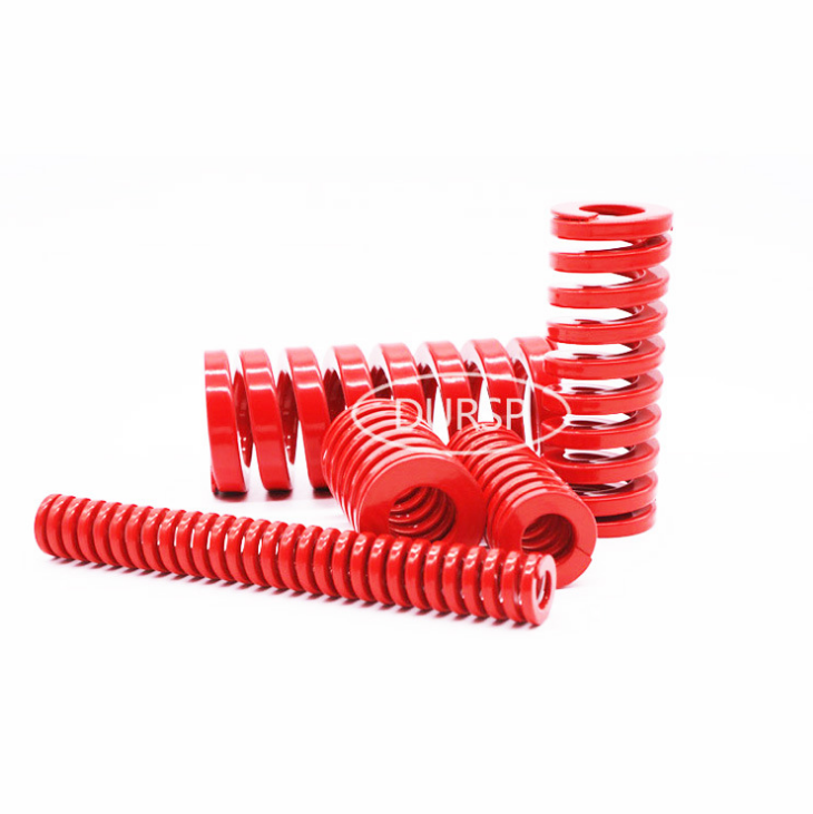 ISO10243标准矩形螺旋弹簧 机械行业设备弹簧 红色模具弹簧图片