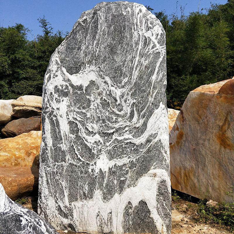 石雕大型泰山石 雪浪风景石 户外刻字门牌石 小区假山石雕
