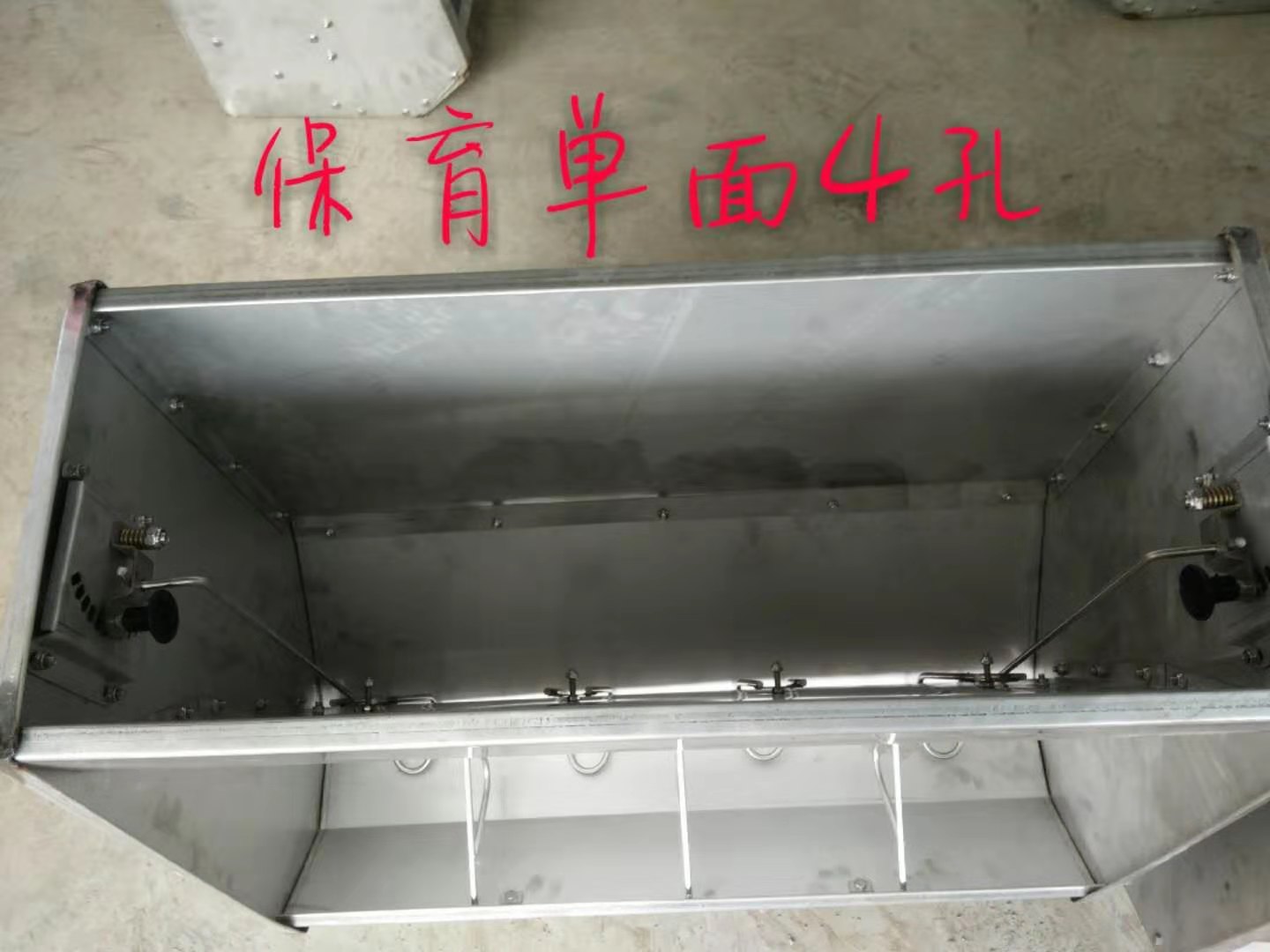 不锈钢单双面料槽采食槽喂食槽规格保育料槽育肥料槽仔猪料槽厂家