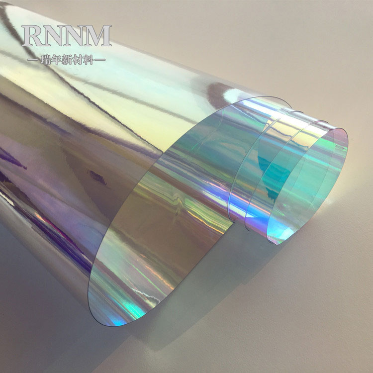 RNNM瑞年 厂家直销彩虹膜PVC 彩色透明幻彩膜 七彩炫彩镭射