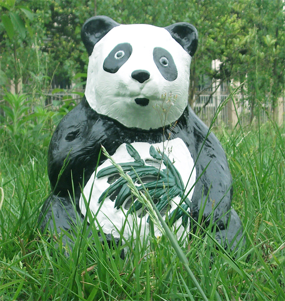国宝熊猫音响 成都园林草坪音响 定压功放音乐系统防水广播喇叭草地音箱