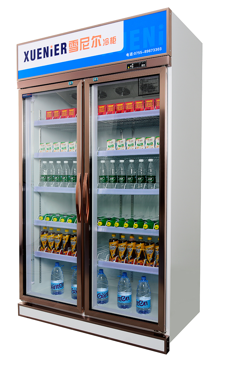 雪尼尔冷柜便利店冰箱2门饮料啤酒冷藏展示柜LG-1.2FA图片