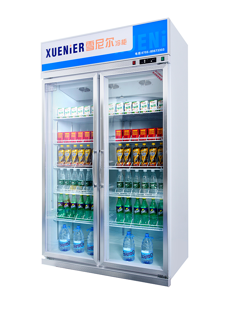 雪尼尔冷柜便利店冰箱2门饮料啤酒冷藏展示柜LG-1.2FA
