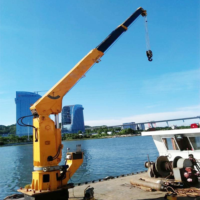 济宁市3吨小型船用船吊 浮船吊厂家