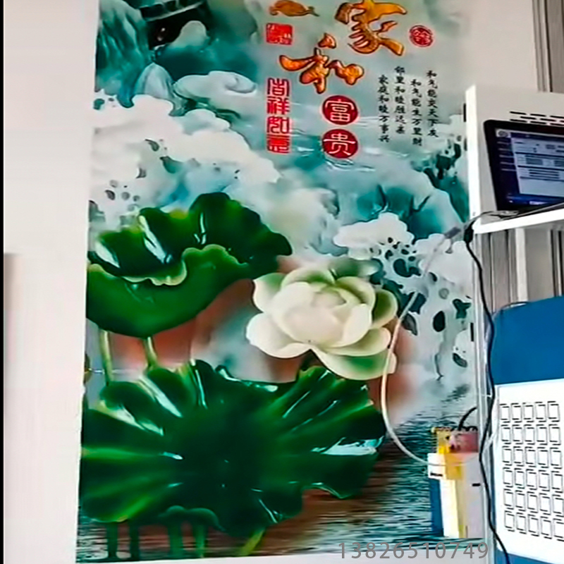 3d壁画广告制作设备3d墙面墙体喷绘机