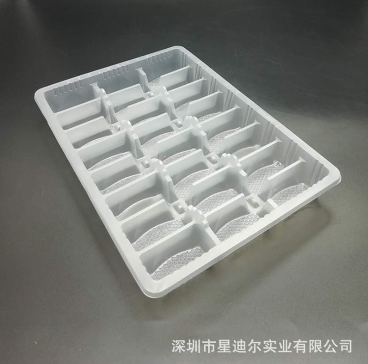 厂家专业定制24格饺子食品吸塑托盘 环保透明速冻饺子塑料托盘 食品包装盒图片