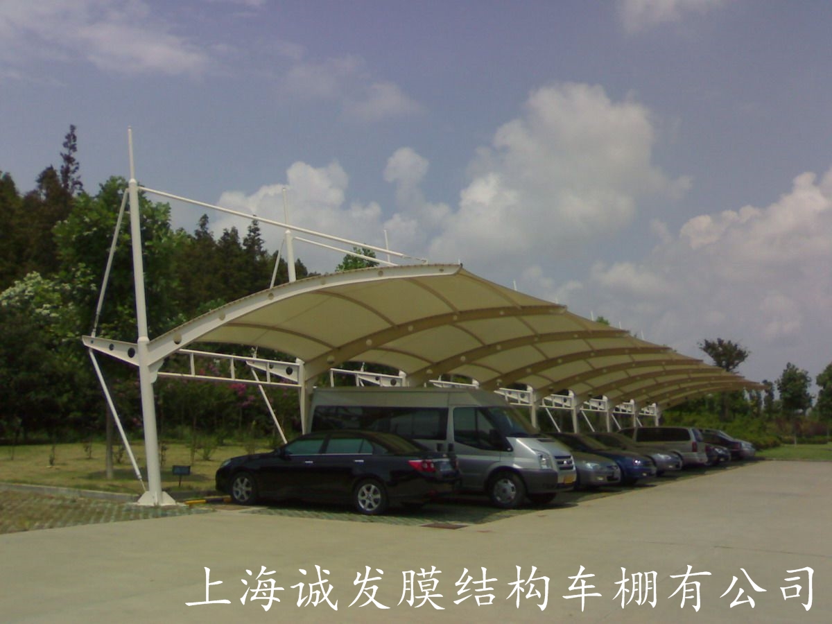 上海市膜结构车棚厂家膜材 进口膜布 膜布安装 膜布加工  膜结构车棚