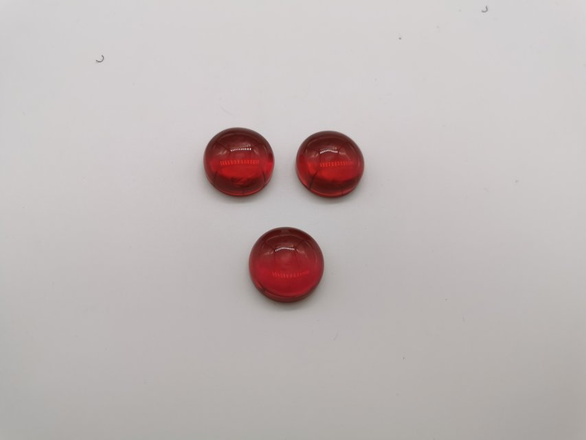 1.0-11.0mm 圆形红刚玉 人造合成红宝石裸石梧州宝石厂家批发