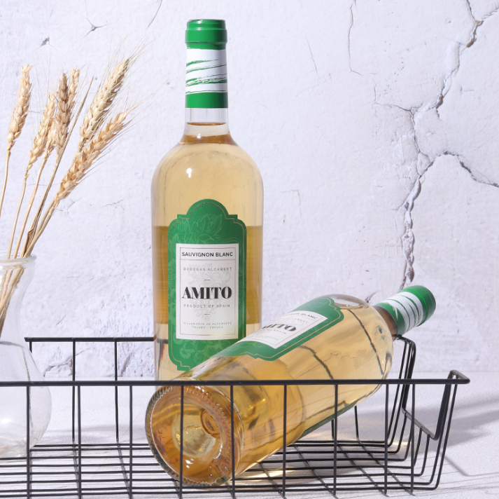 干白葡萄酒西班牙原瓶进口绿葡萄阿蜜朵干白葡萄酒一手货源批发贸易招商代理